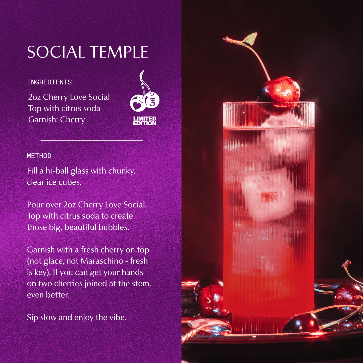 Cherry Love Social XXX • LIMITED EDITION Non-Alcoholic Botanical Elixir